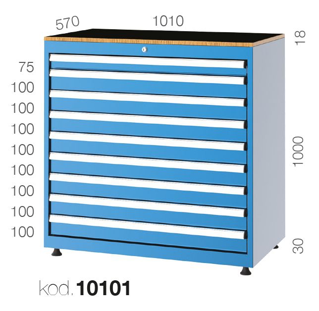 10101 - 9 ÇEKMECELİ DOLAP
