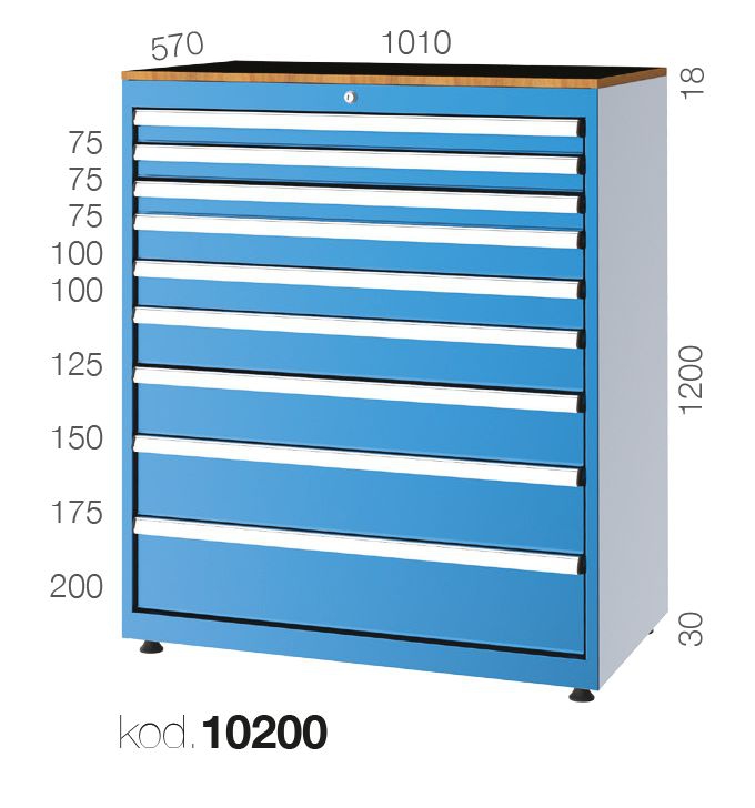 10200 - 9 ÇEKMECELİ DOLAP