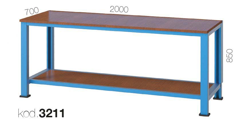 3211 - UZUN TİP RAFLI ÇALIŞMA TEZGAHI
