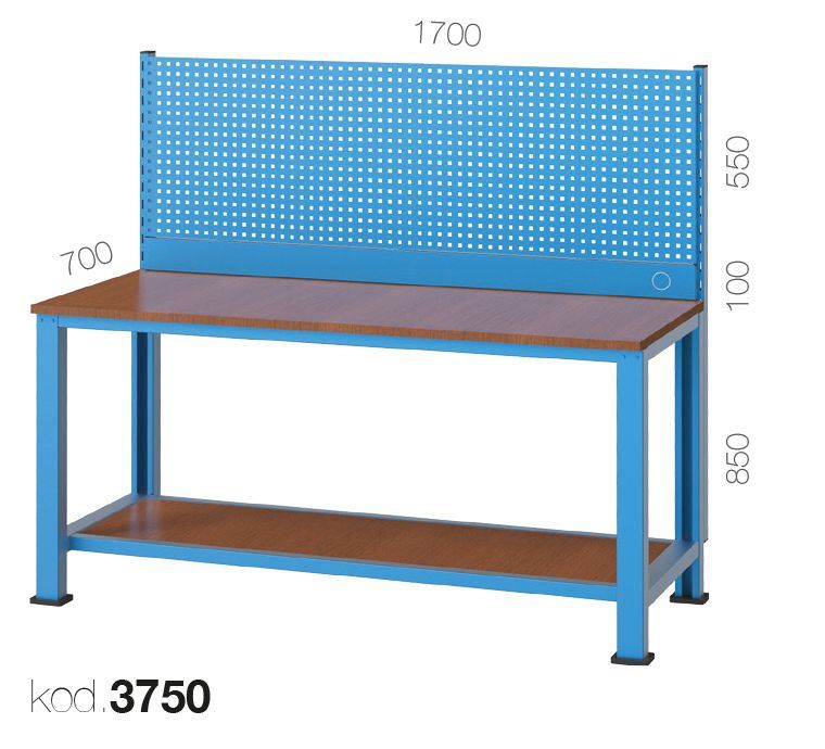 3750 - ASKI PANOLU ÇEKMECESİZ ÇALIŞMA TEZGAHI