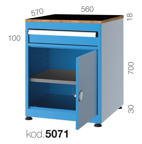 5071 - TEK ÇEKMECELİ - TEK KAPILI DOLAP