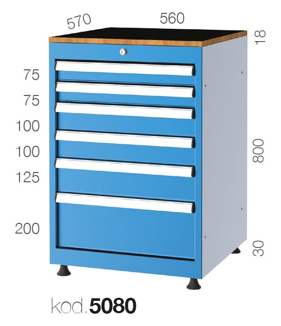 5080 - 6 ÇEKMECELİ DOLAP