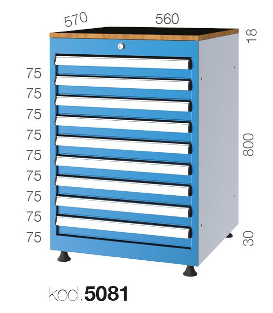 5081 - 9 ÇEKMECELİ DOLAP