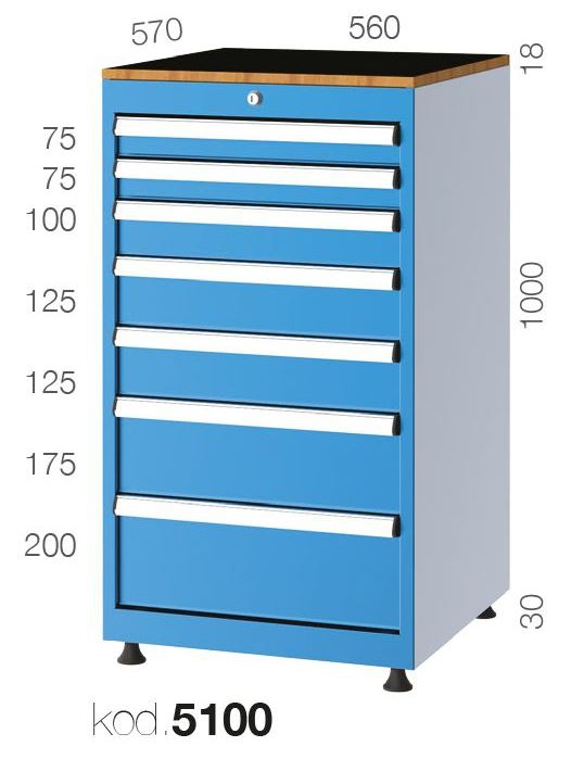 5100 - 7 ÇEKMECELİ DOLAP
