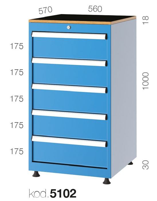 5102 - 5 ÇEKMECELİ DOLAP