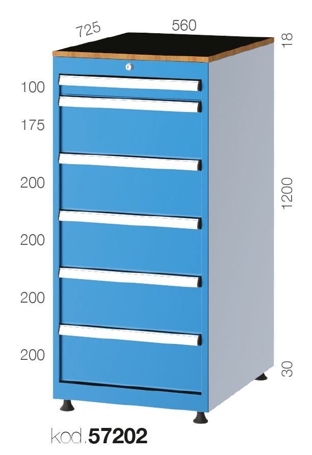 57202 - 6 ÇEKMECELİ DOLAP,ÇEKMECELİ DOLAPLAR,57000 Serisi - Koçel