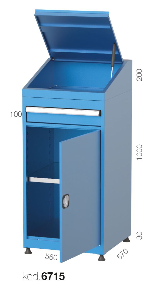 6715 - TEK ÇEKMECELİ FORMEN DOLABI