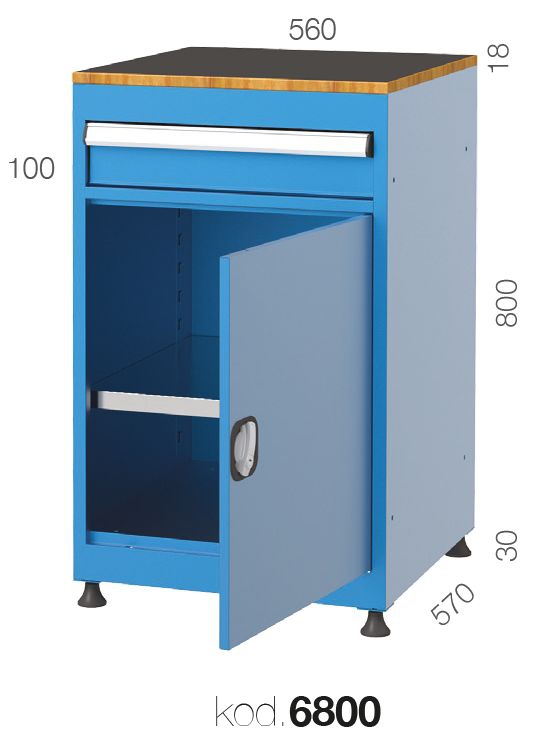 6800 - TEK ÇEKMECELİ KAPILI DOLAP