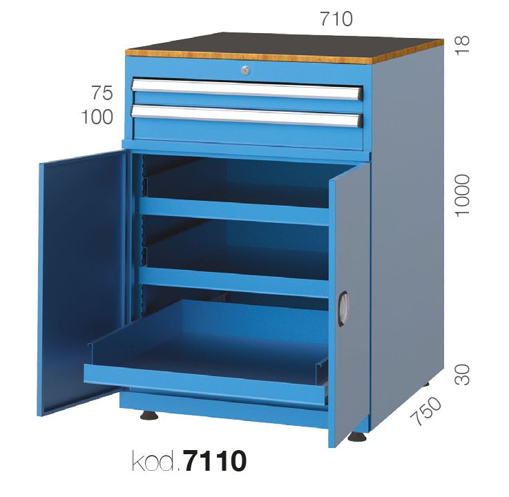 7110 - TAKIM VE MALZEME DOLABI,ENDÜSTRİYEL DOLAPLAR,27X27 E