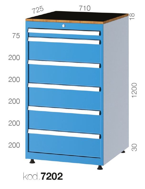 7202 - 6 ÇEKMECELİ DOLAP
