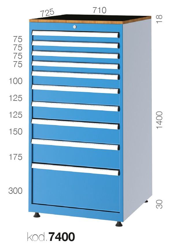 7400 - 10 ÇEKMECELİ DOLAP
