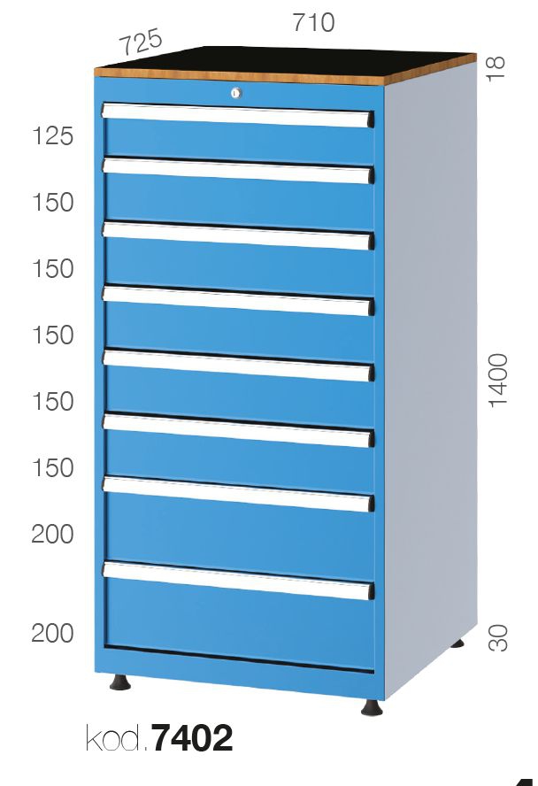 7402 - 8 ÇEKMECELİ DOLAP