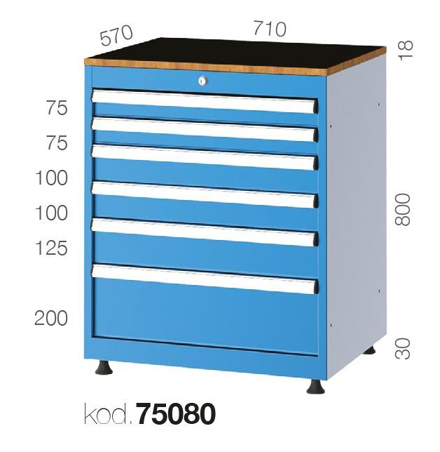 75080 - 6 ÇEKMECELİ DOLAP