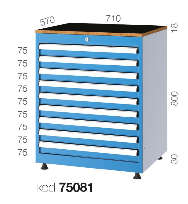 75081 - 9 ÇEKMECELİ DOLAP