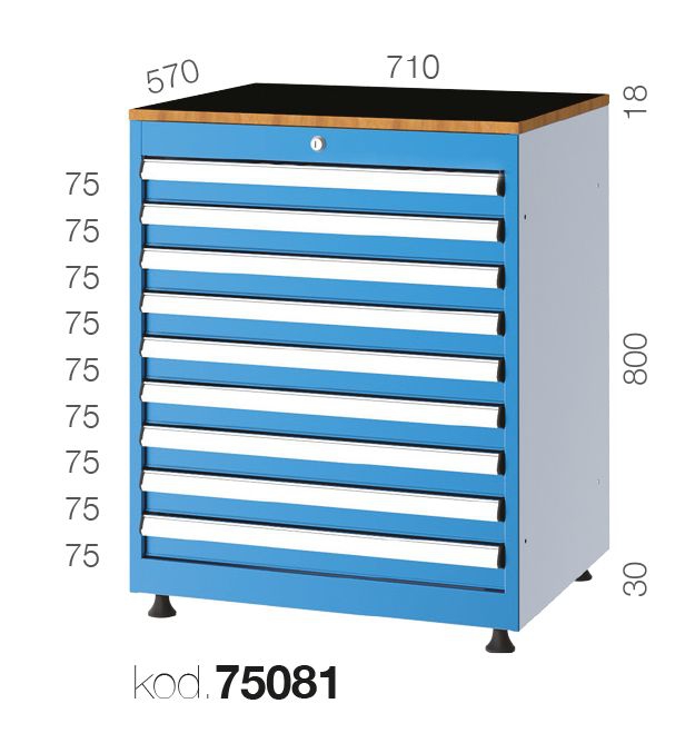 75081 - 9 ÇEKMECELİ DOLAP