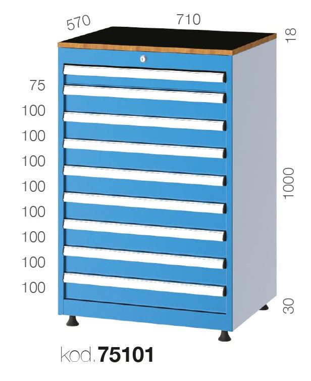 75101 - 9 ÇEKMECELİ DOLAP