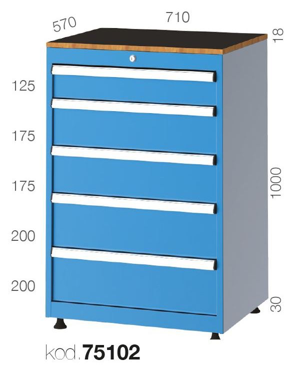75102 - 5 ÇEKMECELİ DOLAP