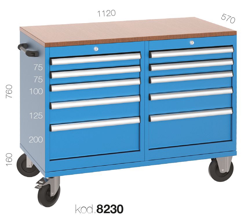 8230 - 10 ÇEKMECELİ TAKIM ARABASI