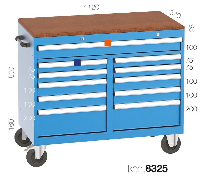 8325 - 11 ÇEKMECELİ ÇALIŞMA ARABASI