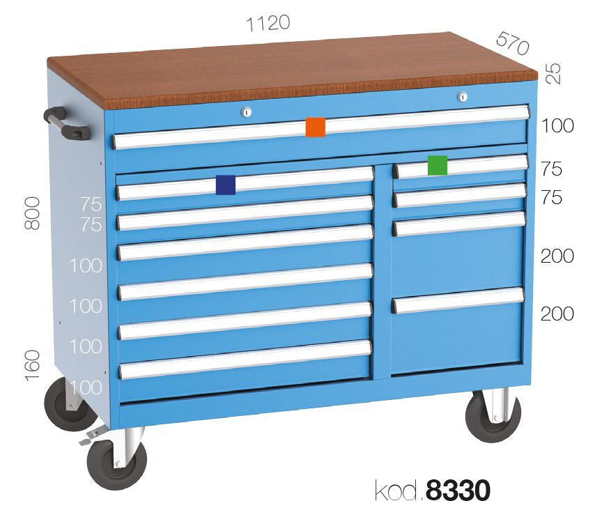 8330 - 11 ÇEKMECELİ ÇALIŞMA ARABASI