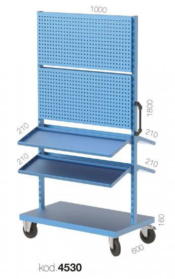 4530 - ÇİFT YÖNLÜ ASKI PANOLU MALZEME RAFLI HAREKETLİ STAND,AVADANLIK KUTULU SİSTEMLER,Askı Panolu Standlar