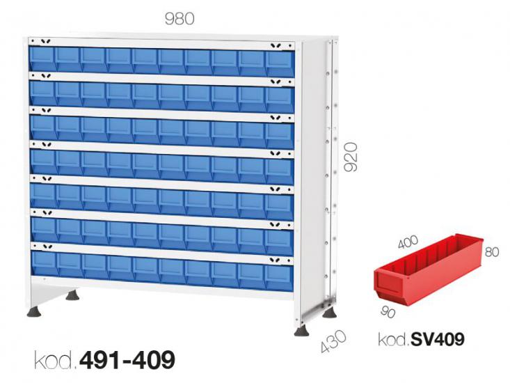 491-409 - 70 AVADANLIK KUTULU GALVENİZ RAF,AVADANLIK KUTULU SİSTEMLER,Kanban Kutulu Galvaniz Standlar