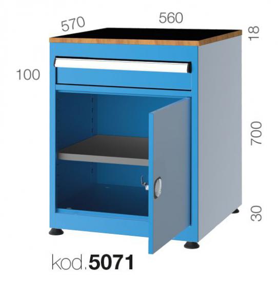 5071 - TEK ÇEKMECELİ - TEK KAPILI DOLAP,ÇEKMECELİ DOLAPLAR,5000 Serisi