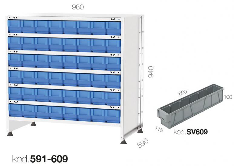 591-609 - 48 AVADANLIK KUTULU GALVENİZ RAF,AVADANLIK KUTULU SİSTEMLER,Kanban Kutulu Galvaniz Standlar