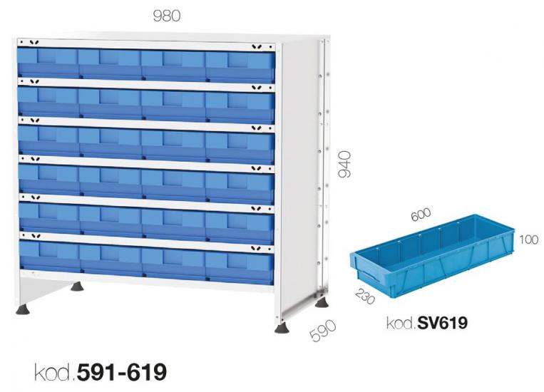 591-619 - 24 AVADANLIK KUTULU GALVENİZ RAF,AVADANLIK KUTULU SİSTEMLER,Kanban Kutulu Galvaniz Standlar