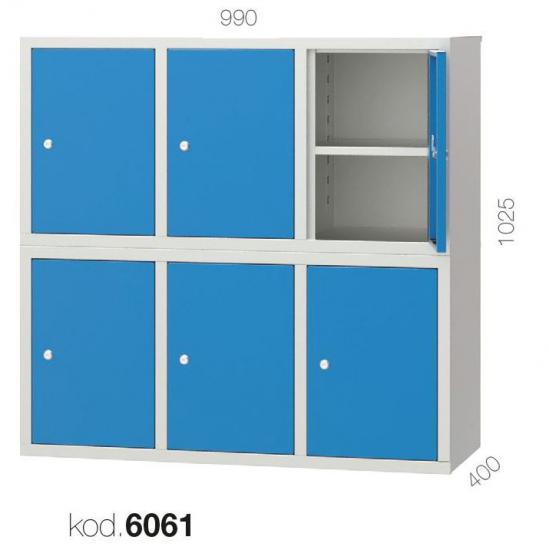 6061 - 6 KAPILI PERSONEL DOLABI,PERSONEL DOLAPLARI,Çok Gözlü Personel Dolapları
