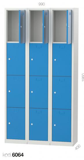 6064 - 12 KAPILI PERSONEL DOLABI,PERSONEL DOLAPLARI,Çok Gözlü Personel Dolapları