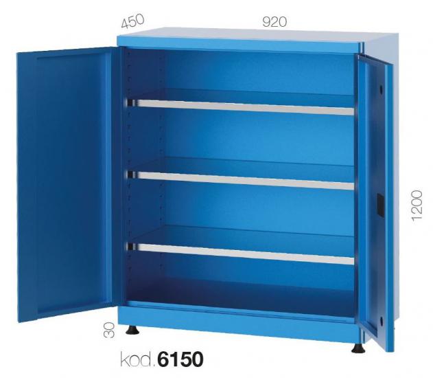 6150 - 3 RAFLI KISA MALZEME DOLABI,MALZEME DOLAPLARI,920X450 mm Kapılı Dolaplar