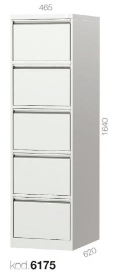 6175 - 5 ÇEKMECELİ KARTOTEKS DOLABI,MALZEME DOLAPLARI,Ofis Dolapları