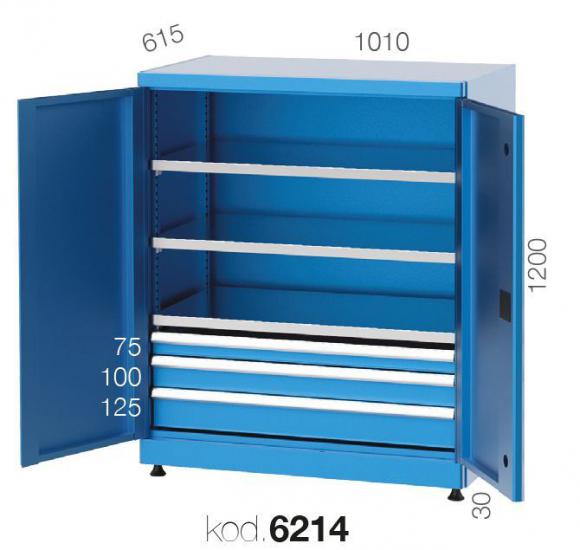 6316 - 6 ÇEKMECELİ TEK RAFLI KAPILI DOLAP,ENDÜSTRİYEL DOLAPLAR