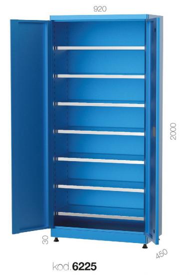 6225 - 7 RAFLI MALZEME DOLABI,MALZEME DOLAPLARI,920X450 mm Kapılı Dolaplar