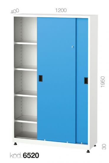 6520 - 4 RAFLI, SAC SÜRGÜ KAPILI DOLAP,MALZEME DOLAPLARI,Sürgü Kapılı Malzeme Dolapları