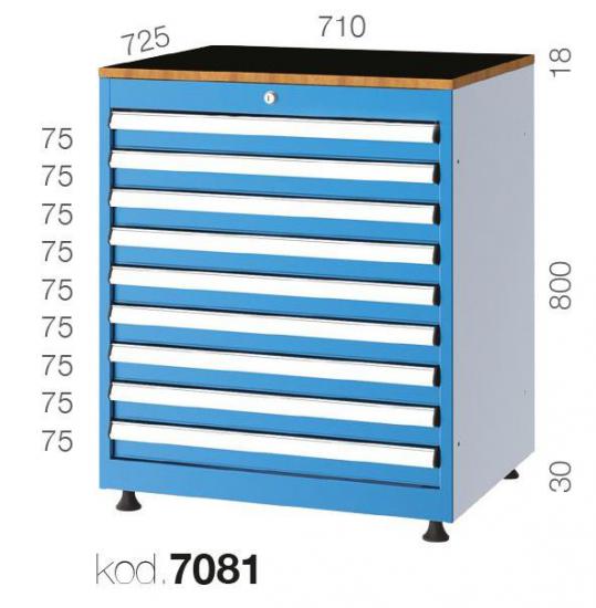 7081 - 9 ÇEKMECELİ DOLAP,ÇEKMECELİ DOLAPLAR,7000 Serisi