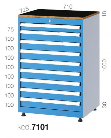 7101 - 9 ÇEKMECELİ DOLAP,ÇEKMECELİ DOLAPLAR,7000 Serisi