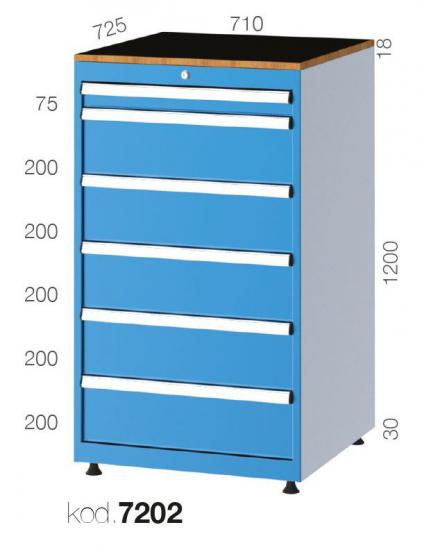 7202 - 6 ÇEKMECELİ DOLAP,ÇEKMECELİ DOLAPLAR,7000 Serisi