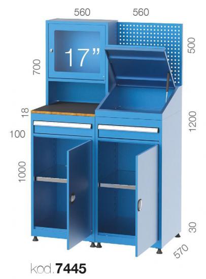 7445 - 2 ÇEKMECELİ, FORMEN DOLAPLI, ASKI PANELLİ BİLGİSAYAR ÇALIŞMA İSTASYONU,BİLGİSAYAR KABİNLERİ,Kalite & İş İstasyonları