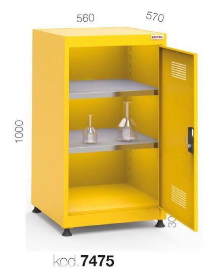 7475 - 2 RAFLI KİMYASAL MADDE SAKLAMA DOLABI,ENDÜSTRİYEL DOLAPLAR,Kimyasal Malzeme Dolabı
