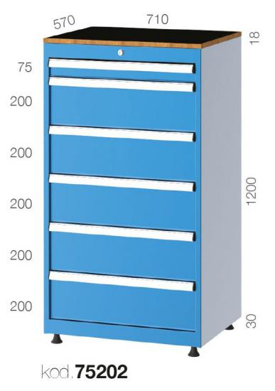 75202 - 6 ÇEKMECELİ DOLAP,ÇEKMECELİ DOLAPLAR,75000 Serisi